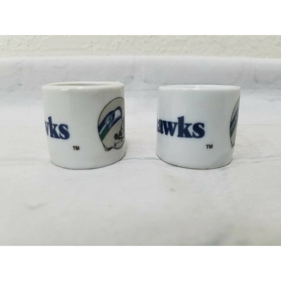 NFL Collectable Seahawks Team Logo and Helmet Mini Ceramic Coffee Mug - Picture 6 of 7